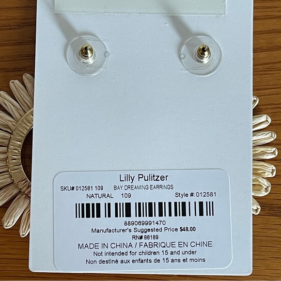 Lilly Pulitzer Bay Dreaming Earrings - Picture 4 of 4